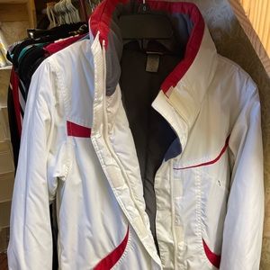 White ski jacket